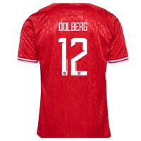 Dánsko Kasper Dolberg #12 Domáci futbalový dres ME 2024 Krátky Rukáv